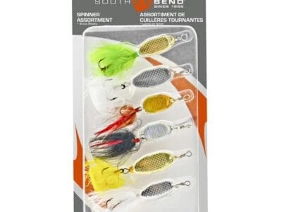 South Bend SBSPIN Lunker Lite Spinner Assortment Kit – 6 Spinners w/Dressed Hooks, Lunker Lite Spinner Assortment