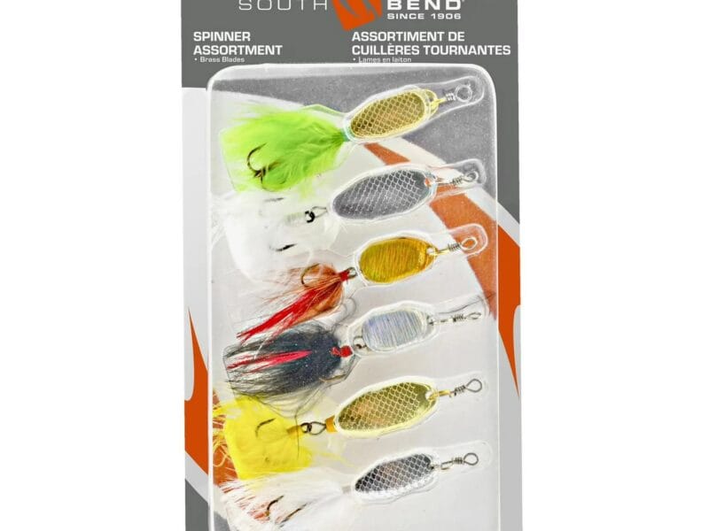 South Bend SBSPIN Lunker Lite Spinner Assortment Kit – 6 Spinners w/Dressed Hooks, Lunker Lite Spinner Assortment