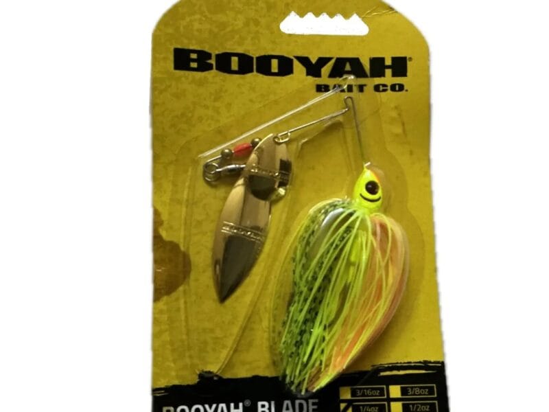 Booyah 1/4 Oz Tandem Blade Spinner Bait Chartreuse Yellow Orange Black
