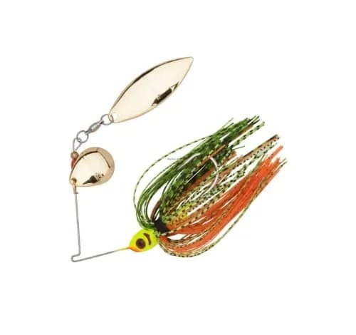 Booyah 1/4 Oz Tandem Blade Spinner Bait Chartreuse Yellow Orange Black