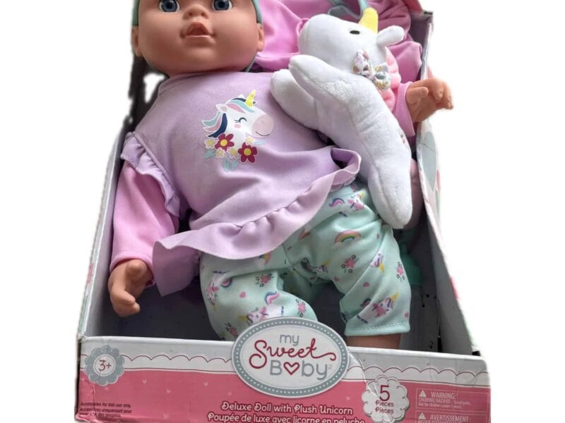My Sweet Love Sweet Baby Doll Toy Set With Unicorn