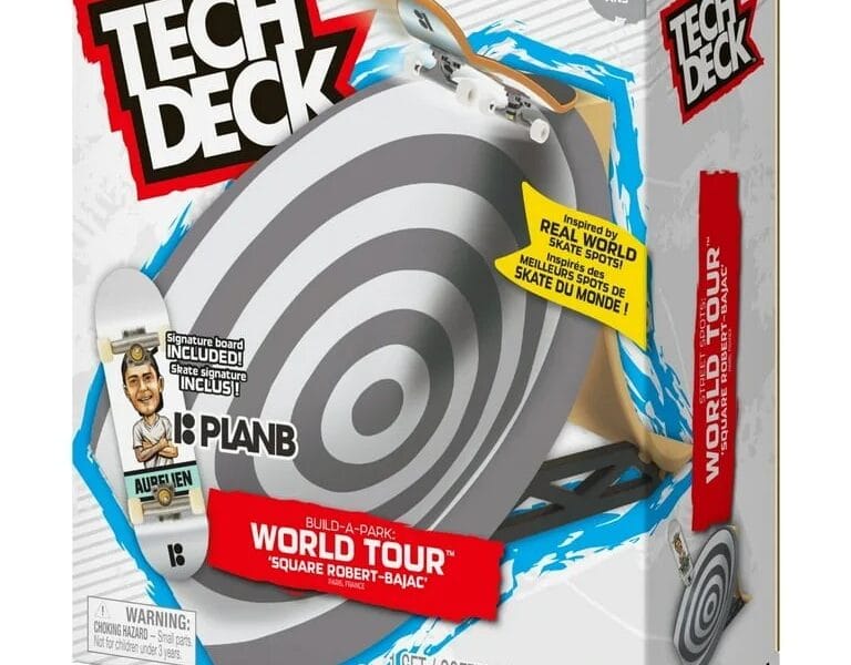Tech Deck, Build-A-Park World Tour, Square Robert-Bajac (France), Ramp Set with Signature Fingerboard