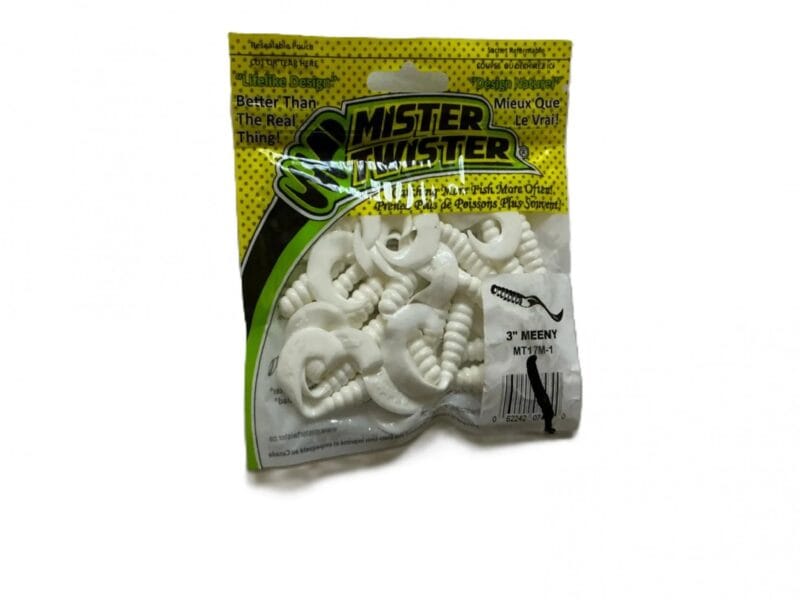 Mister Twister 3″ Meeny Soft Plastic Grub White