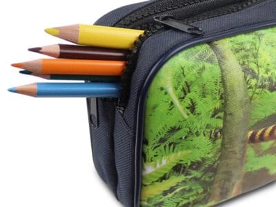 Pen + Gear Dinosaur 2 Zip Pencil Pouch with Velociraptor Design
