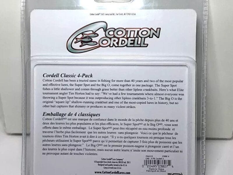 Cotton Cordell Big O Super Spot Classic 4 Pack Lipless Crankbaits