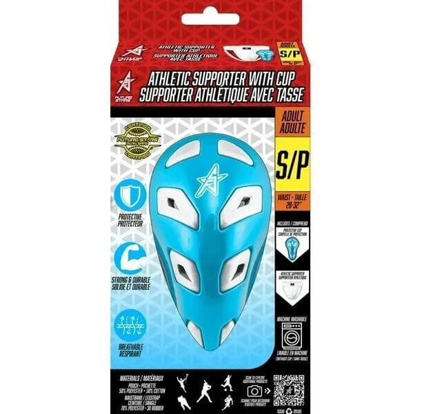 Future Stars Athletic Supporter with Jock Cup and Support Strap – Youth – Anti-microbial, machine washable, pro-style protective gear, FS Jock and Strap
