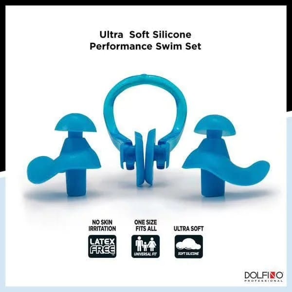 Dolfino Pro Nose Clip and Ear Plugs with Carry Case