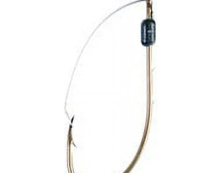 Eagle Claw 449WAH-1/0 Weedless Baitholder 2-Slice Non-Offset Hook, Bronze 1/0