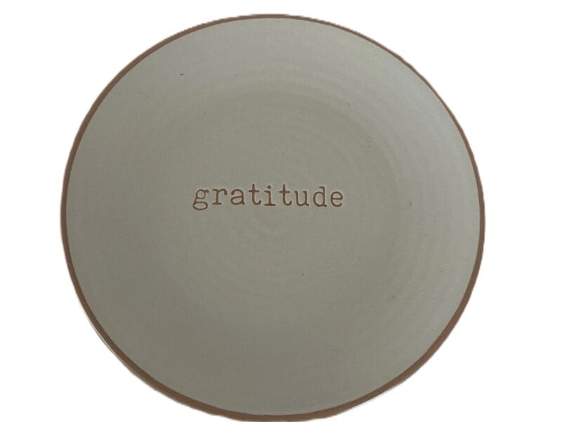 Dinner Plate Gratitude Stoneware Dinner Plate