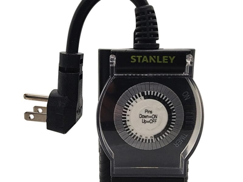 STANLEY TimeIt Outdoor Twin, 2-Outlet 24-Hour Mechanical Outdoor Timer