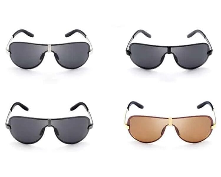 Sunglasses for Men HDCRAFTER E008 Fashion Ultraviolet-proof Polarized (Black + Selver)