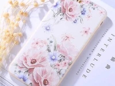 Protective Case For iPhone 8 Plus & 7 Plus Embossment Camellia Pattern Soft TPU