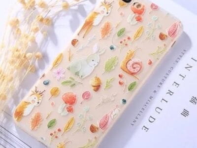 Protective Case for iPhone 8 Plus & 7 Plus Embossment Little Animal Paradise Pattern Soft TPU