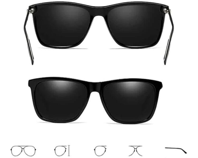 Men Retro Fashion Aluminum Magnesium Frame UV400 Polarized Sunglasses (Grey+ Silver)