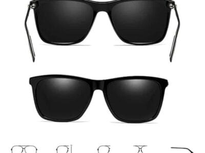 Men Retro Fashion Aluminum Magnesium Frame UV400 Polarized Sunglasses (Demi Brown + Brown)