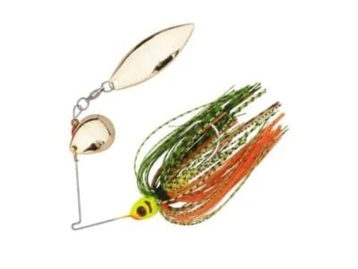 Booyah 1/4 Oz Tandem Blade Spinner Bait Chartreuse Yellow Orange Black