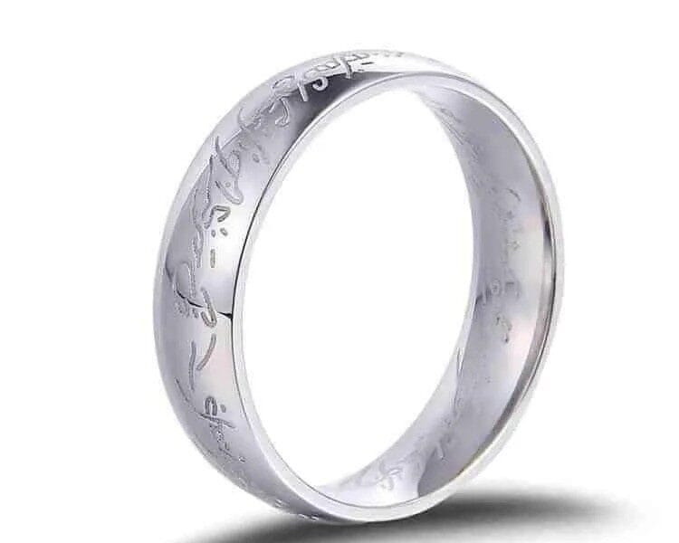 Titanium Steel Ring (Silver) US Size 7