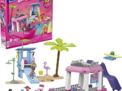 MEGA Barbie Malibu Dream Boat Building Kit Playset with 3 Micro-Dolls