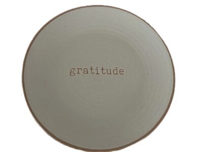 Dinner Plate Gratitude Stoneware Dinner Plate