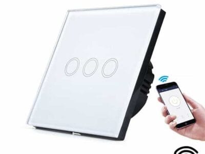 Minitiger Smart Home Wifi Wall Light Touch Switch 3 Gang WiFi/433 RF/APP Remote Wifi Light Switch Crystal Glass Panel