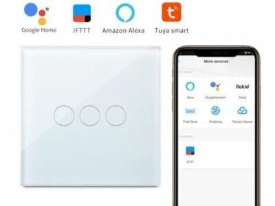 Minitiger Smart Home Wifi Wall Light Touch Switch 3 Gang WiFi/433 RF/APP Remote Wifi Light Switch Crystal Glass Panel