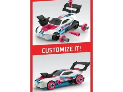 Hot Wheels Ready-to-Race Car Builder Set, Twinduction Vehicle, Kids Toys for Ages 3 up