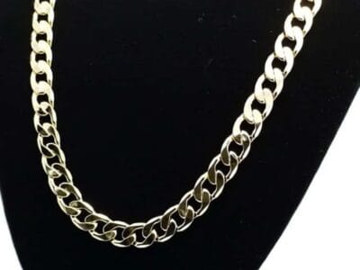 Europe and America Fashion Alloy Chain Hip Hop Simple Long Necklace (Gold)