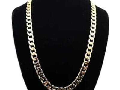 Europe and America Fashion Alloy Chain Hip Hop Simple Long Necklace (Gold)