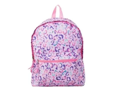 Jetstream Front Utility Pocket Backpack Pink & Purple Cheetah print