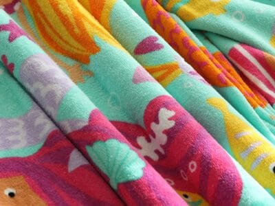 Mainstays Velour Beach Towel Mermaids Multi-Color 28×60