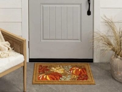 Mohawk Home Cottage Pumpkins Faux Coir Polyester Doormat Orange 18″ x 30″