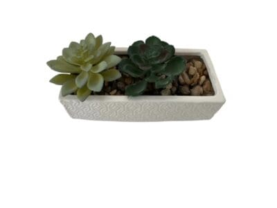 Hometrends Modern Minimalist White Ceramic Plant Pot Articial Potted Succulents