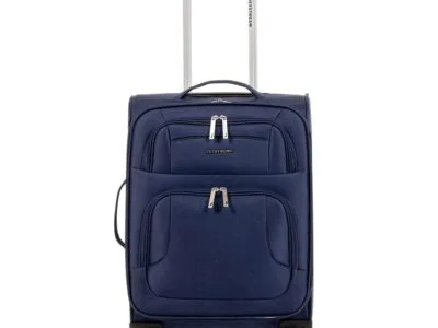 Jetstream 20-inch Softside Rolling Spinner Upright Carry-on Luggage, Navy