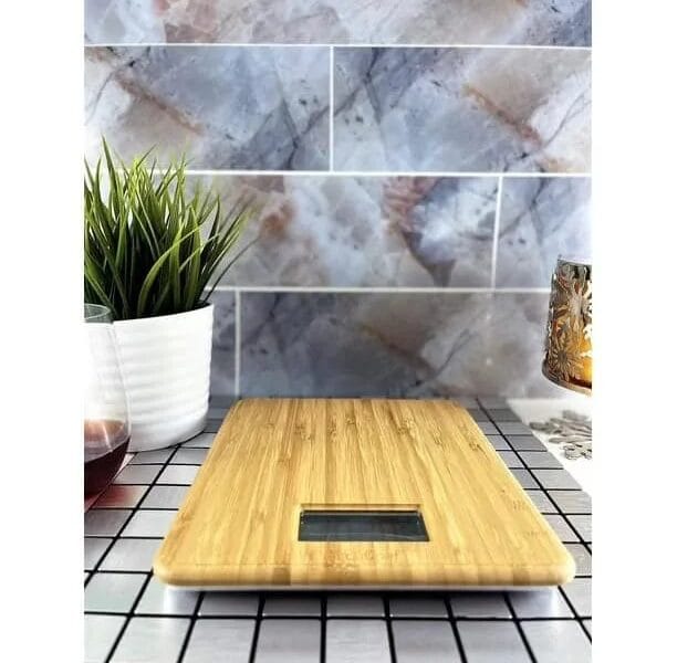 AccuChef Bamboo Kitchen Scale 11lb/5kg Capacity