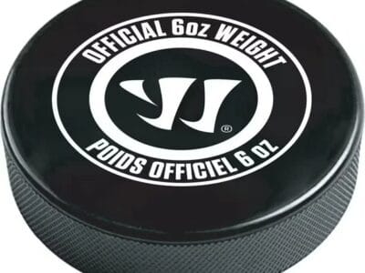 Warrior Official Rubber Hockey Puck – Black 6oz Regulation Size