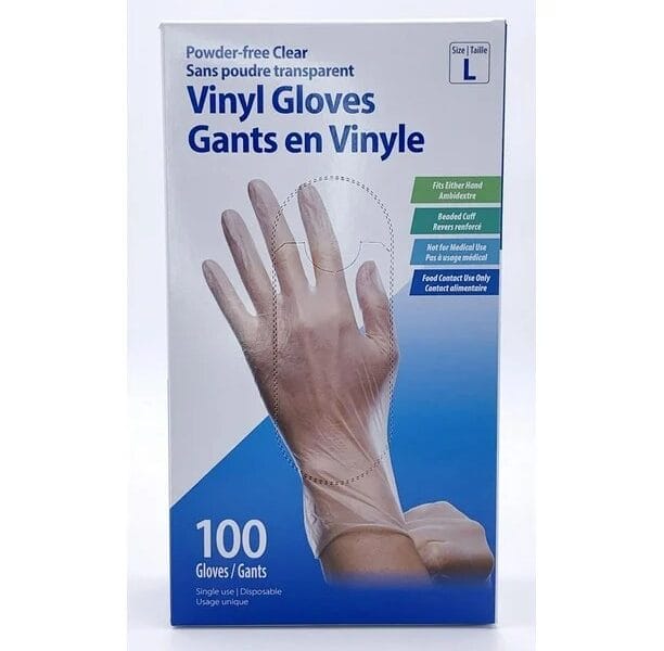 Disposable Powder-Free Clear Vinyl Gloves