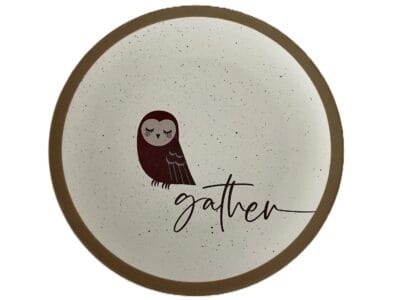 Owl Gather Dinner Plate Round