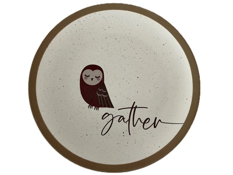 Owl Gather Dinner Plate Round