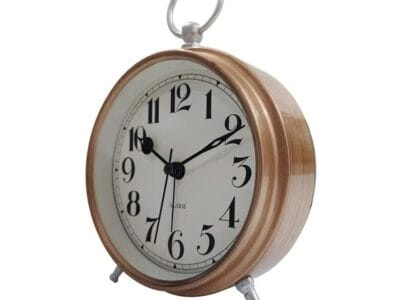 HOMETRENDS COPPER POCKETWATCH TABLETOP ALARM CLOCK, 5.3 in. W/1 x 2 in. D/1 x 7.3 in. H/1