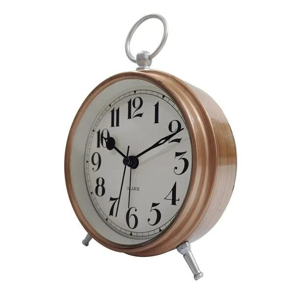 HOMETRENDS COPPER POCKETWATCH TABLETOP ALARM CLOCK, 5.3 in. W/1 x 2 in. D/1 x 7.3 in. H/1