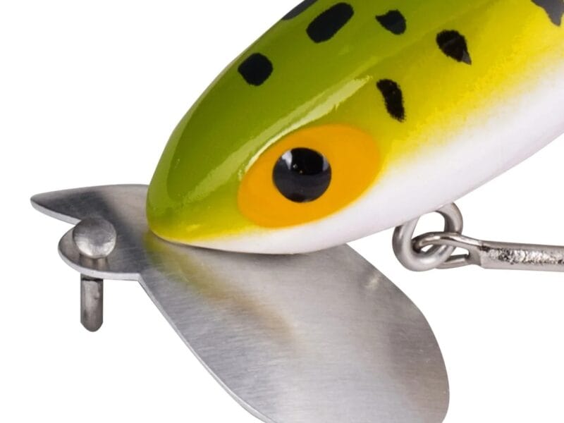 Arbogast Jitterbug Clicker Topwater Baits 2″ Frog White Belly 1/4 oz