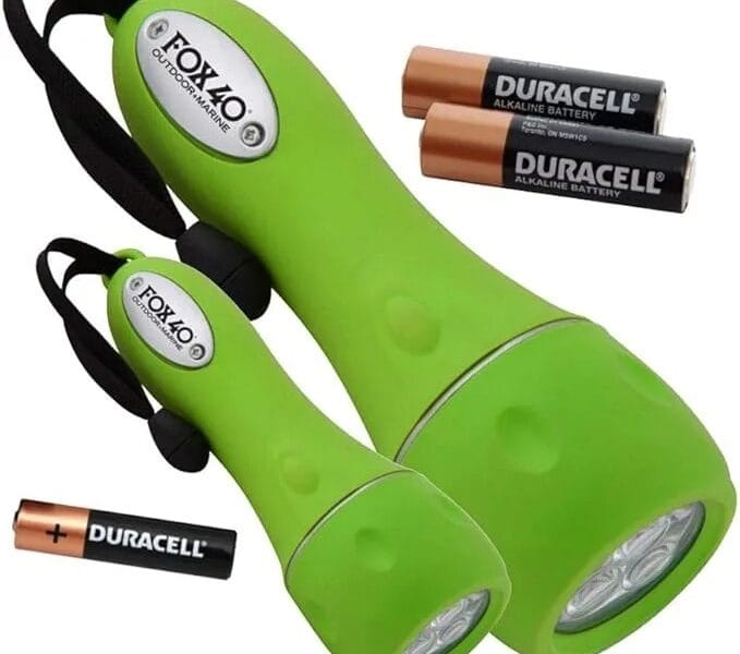 Fox 40 2-Pack LED Flash Outdoor Paddle Marine Safety Alert Free Batteries