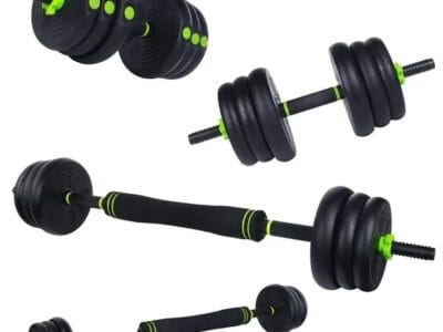 GoZone 50lb Multi-Use Weight Set – Green/Black, Made from durable materials