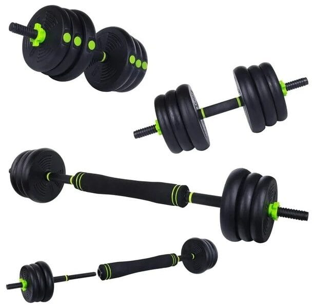 GoZone 50lb Multi-Use Weight Set – Green/Black, Made from durable materials
