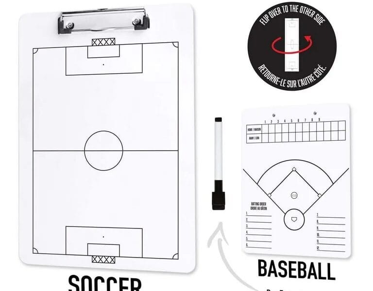 Future Stars 2 in 1 Sport Dry-Erase/Clipboard – Soccer & Baseball