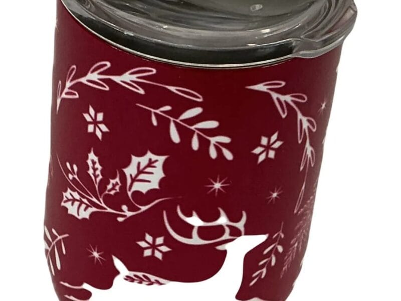 Christmas Snowflake Travel Mug in Red Travel Tumbler