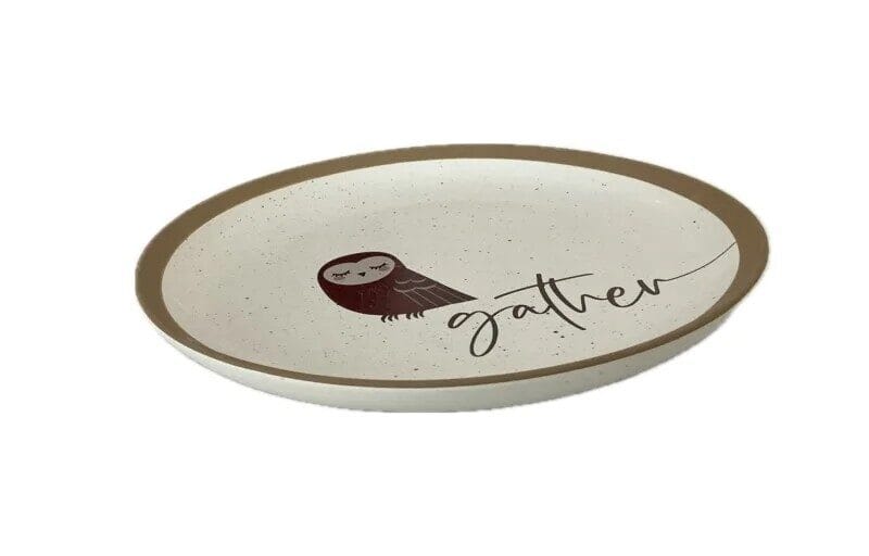 Owl Gather Dinner Plate Round