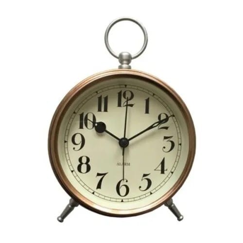 HOMETRENDS COPPER POCKETWATCH TABLETOP ALARM CLOCK, 5.3 in. W/1 x 2 in. D/1 x 7.3 in. H/1