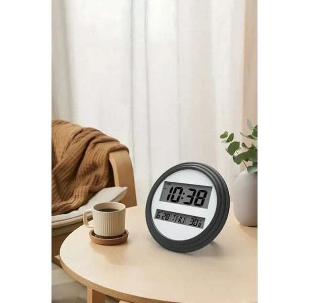 Home Trends Black Digital Wall Clock, HOME TRENDS PL BLACK DIGITAL CLOCK