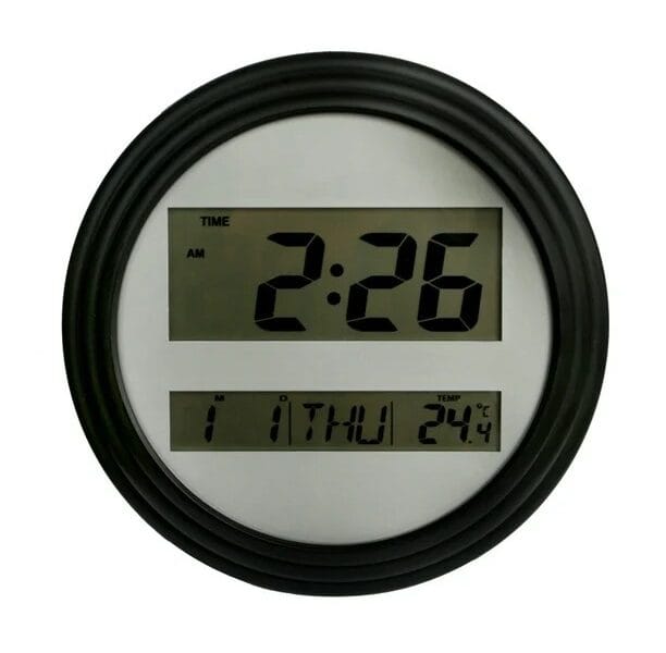 Home Trends Black Digital Wall Clock, HOME TRENDS PL BLACK DIGITAL CLOCK